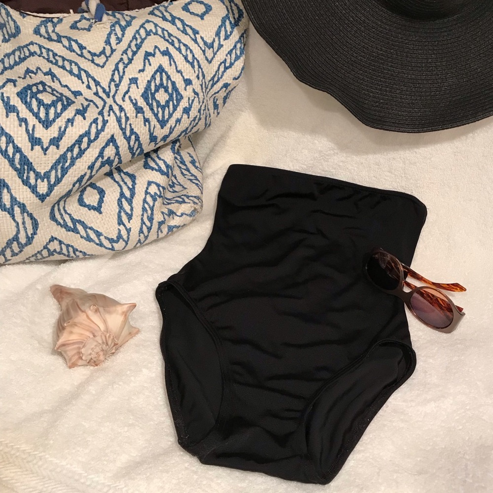 Vintage TRULA one piece strapless bathing suit 6